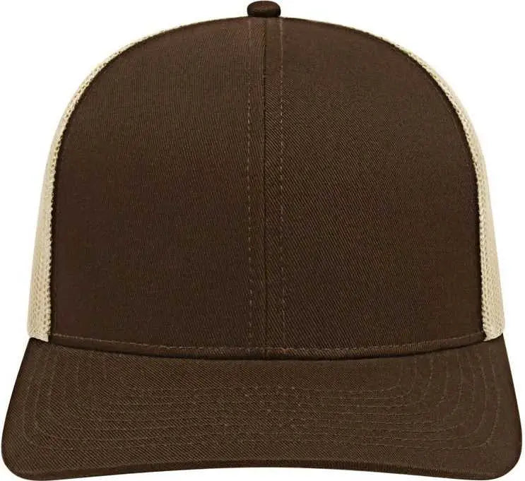 Cap America I3038 Poly/Cotton Mesh Back Cap - Khaki - Khaki / One Size Fits Most