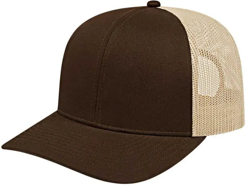 Cap America I3038 Poly/Cotton Mesh Back Cap - Khaki - Khaki / One Size Fits Most