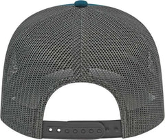 Cap America I3038 Poly/Cotton Mesh Back Cap Marine Blue Charcoal Marine Blue Charcoal / One Size Fits Most
