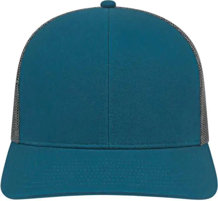 Cap America I3038 Poly/Cotton Mesh Back Cap - Marine Blue Charcoal - Marine Blue Charcoal / One Size Fits Most