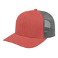 Cap America I3038 Poly/Cotton Mesh Back Cap Nantucket Red Charcoal Red Dark Gray / One Size Fits Most