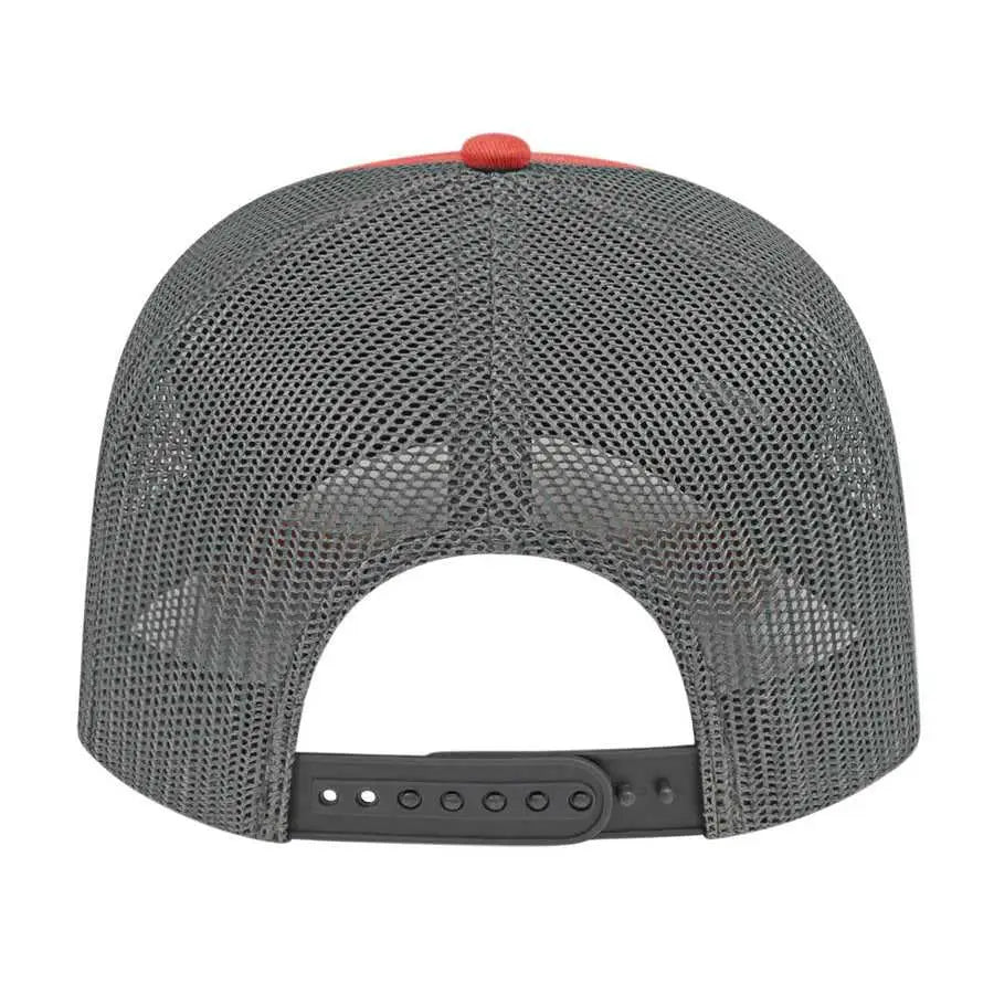 Cap America I3038 Poly/Cotton Mesh Back Cap - Nantucket Red Charcoal - Red Dark Gray / One Size Fits Most