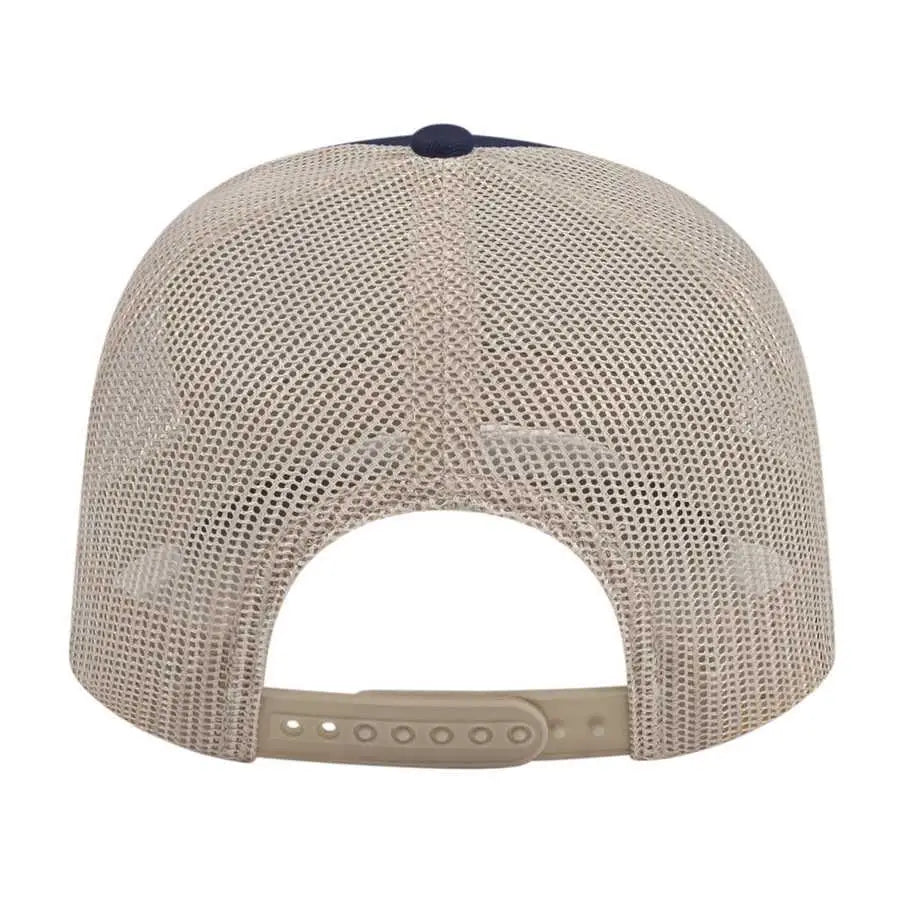 Cap America I3038 Poly/Cotton Mesh Back Cap - Navy Stone - Navy Ivory / One Size Fits Most