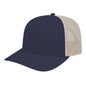 Cap America I3038 Poly/Cotton Mesh Back Cap - Navy Stone - Navy Ivory / One Size Fits Most
