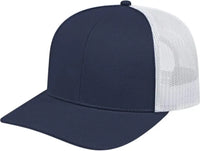 Cap America I3038 Poly/Cotton Mesh Back Cap Navy White Navy White / One Size Fits Most
