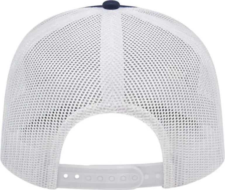 Cap America I3038 Poly/Cotton Mesh Back Cap - Navy White - Navy White / One Size Fits Most
