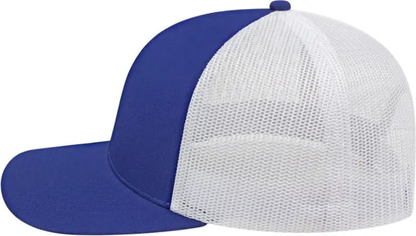 Cap America I3038 Poly/Cotton Mesh Back Cap - Royal White - Royal White / One Size Fits Most