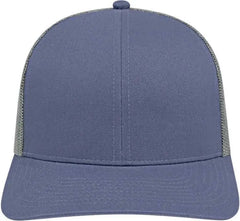 Cap America I3038 Poly/Cotton Mesh Back Cap Slate Blue Charcoal Blue Dark Gray / One Size Fits Most