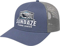 Cap America I3038 Poly/Cotton Mesh Back Cap Slate Blue Charcoal Blue Dark Gray / One Size Fits Most