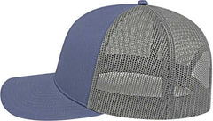 Cap America I3038 Poly/Cotton Mesh Back Cap Slate Blue Charcoal Blue Dark Gray / One Size Fits Most