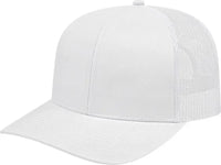 Cap America I3038 Poly/Cotton Mesh Back Cap White White / One Size Fits Most