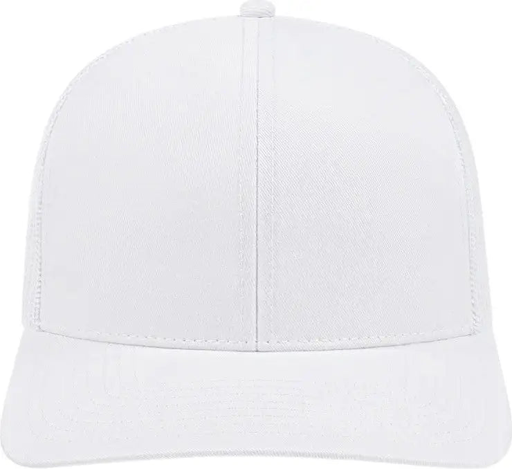 Cap America I3038 Poly/Cotton Mesh Back Cap - White - White / One Size Fits Most