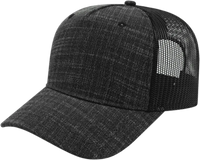 Cap America i3047 Five Panel Poly/Rayon with Mesh Back Cap Graphite Black Graphite Black / One Size Fits Most