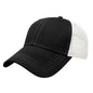 Cap America i3055 Unstructured Contrast Stitching & Mesh Back Cap Black Black / One Size Fits Most
