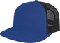 Cap America i3057 7 Panel Trucker Mesh Back Cap Royal Black Royal Black / One Size Fits Most