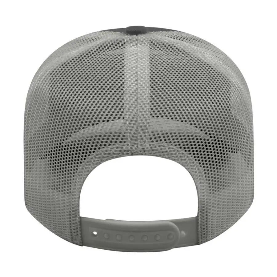 Cap America I3115 Low Profile Trucker with Modified Flat Bill Cap - Navy Gray