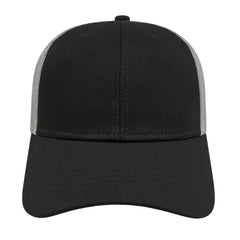 Cap America I3115 Low Profile Trucker with Modified Flat Bill Cap Navy Gray