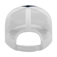 Cap America I3115 Low Profile Trucker with Modified Flat Bill Cap - Orange White