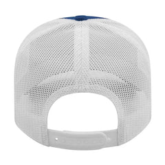 Cap America I3115 Low Profile Trucker with Modified Flat Bill Cap Royal White