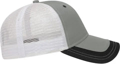 Cap America I5003 Polyester Mesh Back Cap - Gray Black - Gray Black / One Size Fits Most