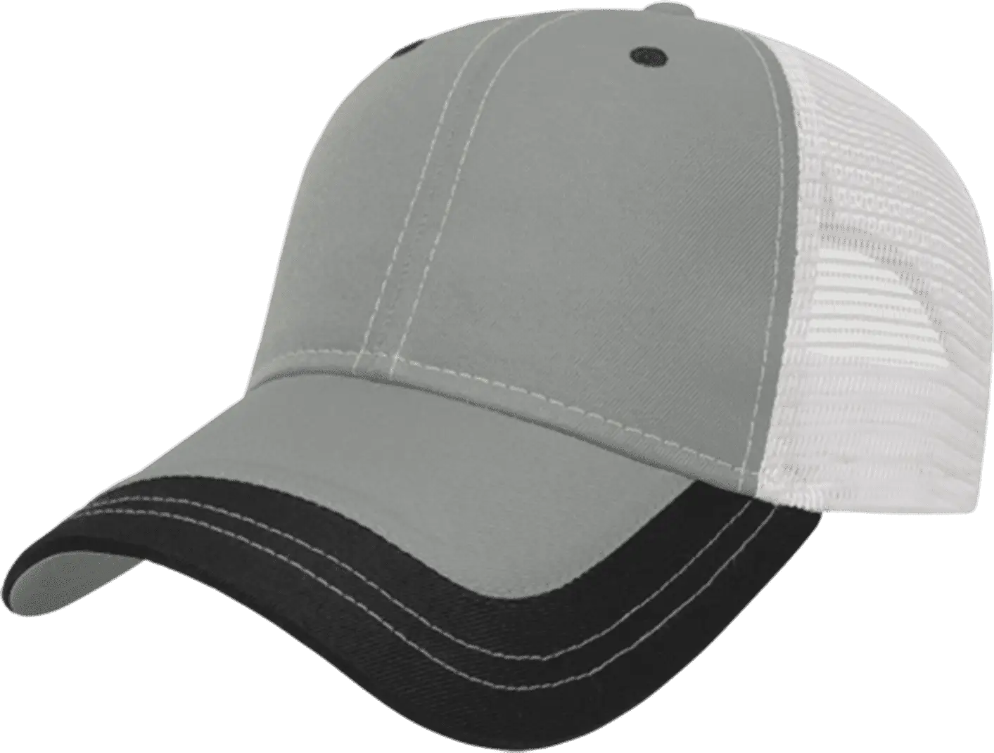 Cap America I5003 Polyester Mesh Back Cap - Gray Black - Gray Black / One Size Fits Most