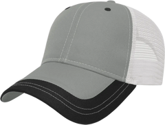 Cap America I5003 Polyester Mesh Back Cap - Gray Black - Gray Black / One Size Fits Most
