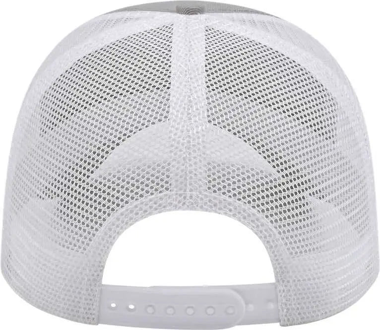 Cap America i5009 Value Washed Chino Twill Mesh Back Cap - Gray White - Gray White / One Size Fits Most