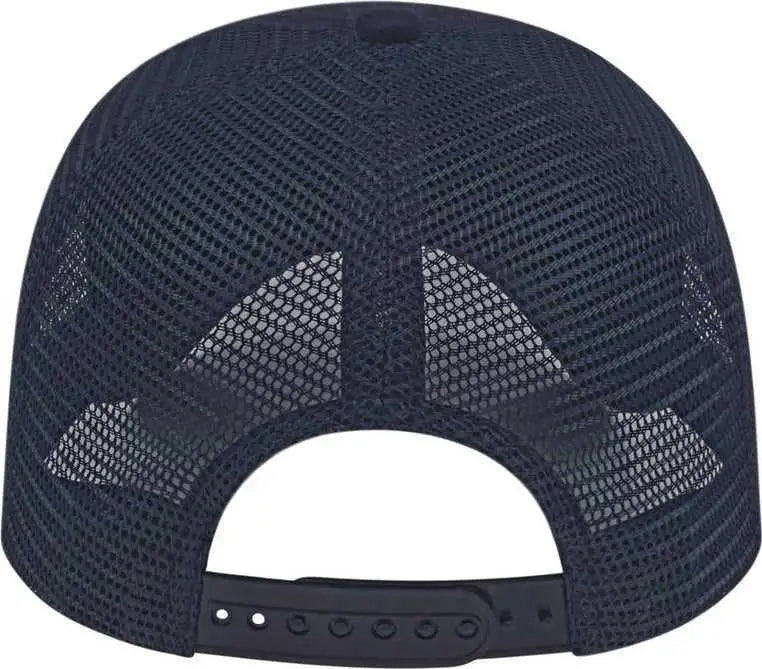 Cap America i5009 Value Washed Chino Twill Mesh Back Cap - Navy - Navy / One Size Fits Most