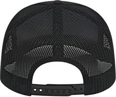 Cap America i5011 Value Rope Trucker Mesh Back Cap Black Black / One Size Fits Most