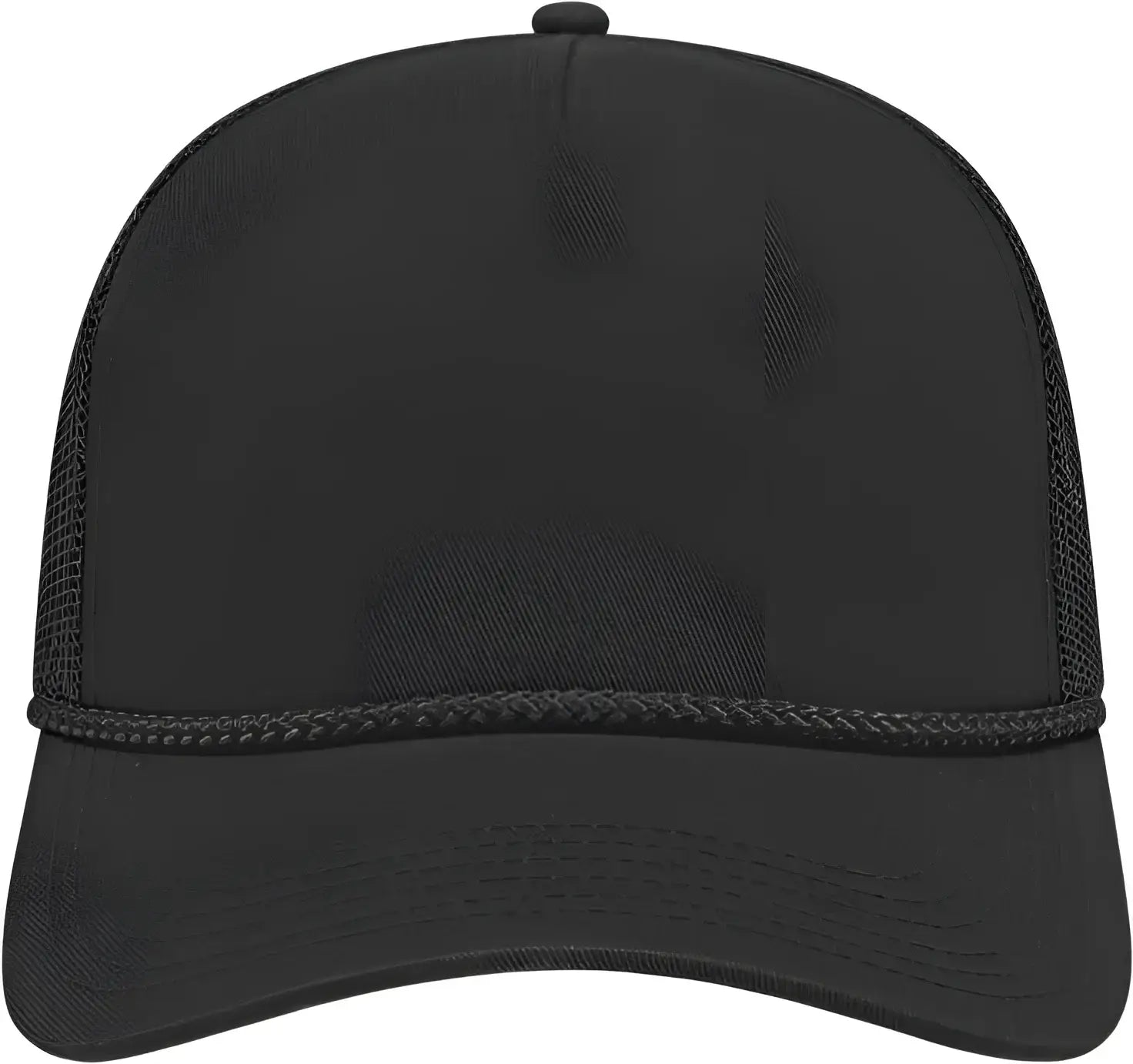 Cap America i5011 Value Rope Trucker Mesh Back Cap - Black - Black / One Size Fits Most