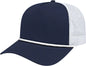 Cap America i5011 Value Rope Trucker Mesh Back Cap Navy White White Navy White White / One Size Fits Most