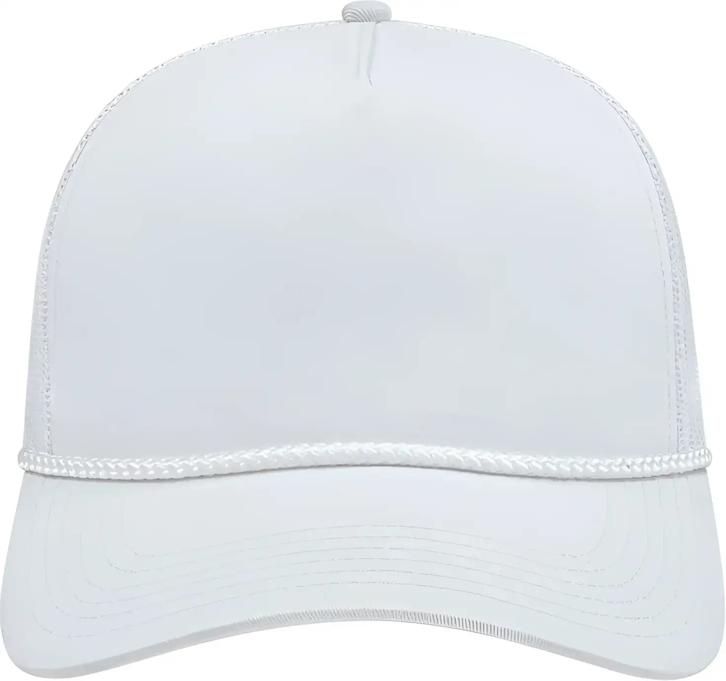Cap America i5011 Value Rope Trucker Mesh Back Cap - White - White / One Size Fits Most