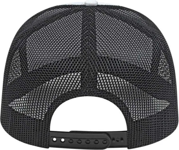 Cap America i5011 Value Rope Trucker Mesh Back Cap - White Black Black - White Black Black / One Size Fits Most