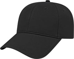 Cap America I7023 Structured Solid Active Wear Cap - Black - Black / One Size Fits Most