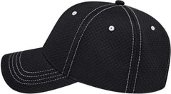 Cap America I7024 Soft Textured Polyester Mesh Cap Black Black / One Size Fits Most