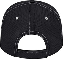 Cap America I7024 Soft Textured Polyester Mesh Cap Black Black / One Size Fits Most