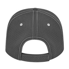 Cap America I7024 Soft Textured Polyester Mesh Cap Charcoal Dark Gray / One Size Fits Most