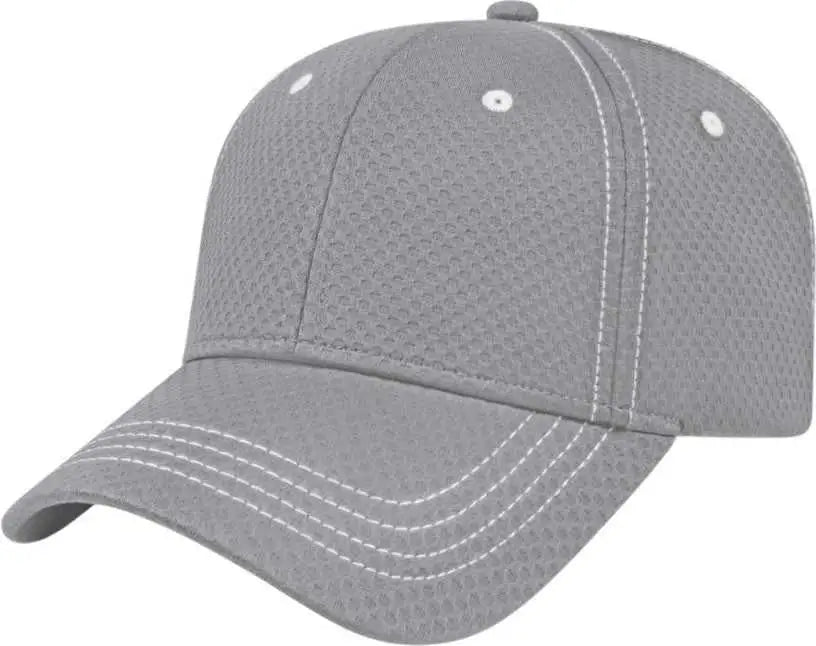 Cap America I7024 Soft Textured Polyester Mesh Cap Gray Gray / One Size Fits Most