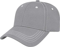 Cap America I7024 Soft Textured Polyester Mesh Cap Gray Gray / One Size Fits Most