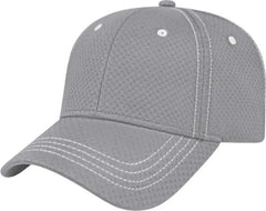 Cap America I7024 Soft Textured Polyester Mesh Cap Gray Gray / One Size Fits Most