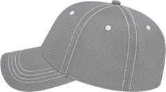 Cap America I7024 Soft Textured Polyester Mesh Cap Gray Gray / One Size Fits Most