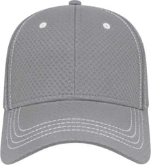 Cap America I7024 Soft Textured Polyester Mesh Cap Gray Gray / One Size Fits Most