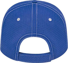 Cap America I7024 Soft Textured Polyester Mesh Cap Royal Royal / One Size Fits Most