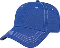 Cap America I7024 Soft Textured Polyester Mesh Cap Royal Royal / One Size Fits Most