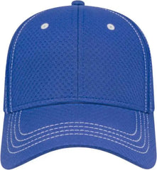 Cap America I7024 Soft Textured Polyester Mesh Cap Royal Royal / One Size Fits Most