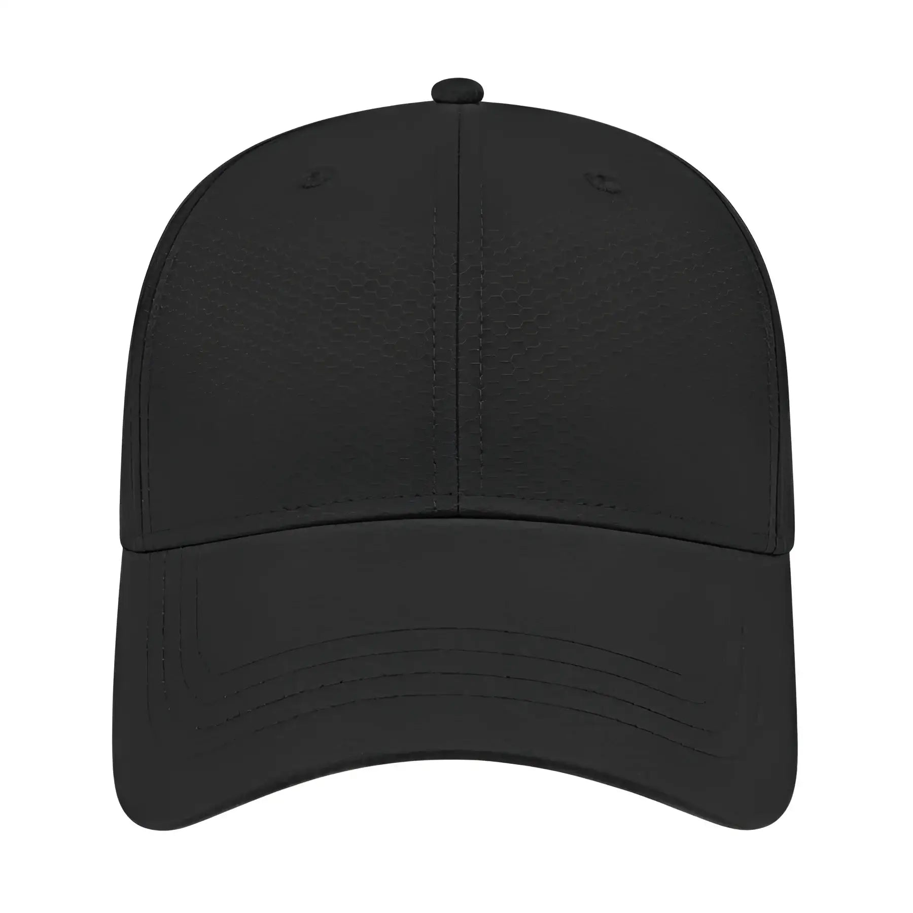 Cap America I7035 Lightweight Polyester Performance Cap - Black - Black / One Size Fits Most