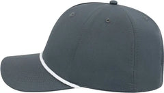 Cap America i7256 Athletic Rope Cap - Charcoal-White - Charcoal-White / One Size Fits Most