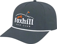 Cap America i7256 Athletic Rope Cap - Charcoal-White - Charcoal-White / One Size Fits Most