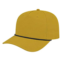 Cap America i7256 Athletic Rope Cap Dijon Black Tan Black / One Size Fits Most