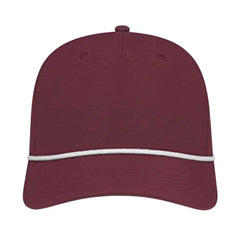 Cap America i7256 Athletic Rope Cap - Merlot White - White / One Size Fits Most